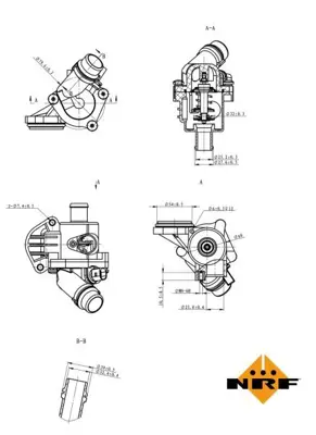 NRF 725028 Termostat 105° Passat A4 1,6 2,0 6B121111L