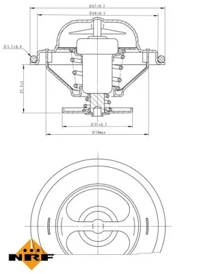 NRF 725070 Termostat (92°) Bmw M40 E36 E39 11537511083