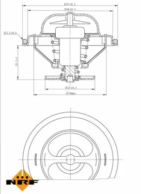 NRF 725096 Termostat Vw Crafter 06-                       3273728, 69121113, 69121113S1