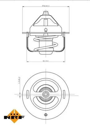 NRF 725144 Termostat (92c) Corsa B Corsa C Corsa D Astra G Astra H X10xe X12xe Z12xe Z12xep Z14xep 95517654