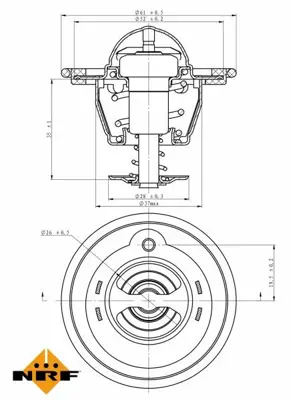 NRF 725207 Termostat (87°) Vw Touareg 3,0 (04 10) A4 2,7 Tdı 3,0 Tdı 06 > 59121111L