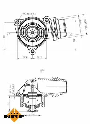 NRF 725222 Termostat Bmw E46 E81 E87 E90 N40 N45 N43 11517500597