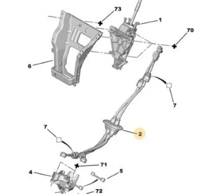PSA 2444.HW Vıtes Kumanda Telı 2444HW, 2444HG, 9672434480, 2444JJ, 9676340980