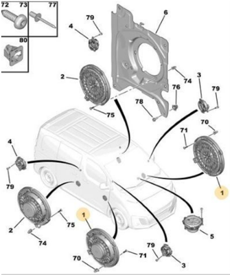 PSA 9809320180 Hoparlör 9809320180