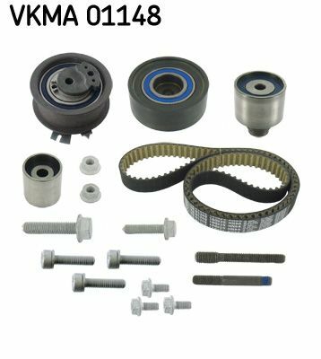 SKF VKMA 01148 Eksantrik Rulman Kiti (Triger Seti) Crafter Ckub A4 A5 A6 Q5 Golf Vi T6 Leon Octavia Super B Caddy Iii Amarok 1 2tdi 1 6tdi 2 0tdi 2 0tdi 07> Siyah Teflonlu Kayis 03L198119A