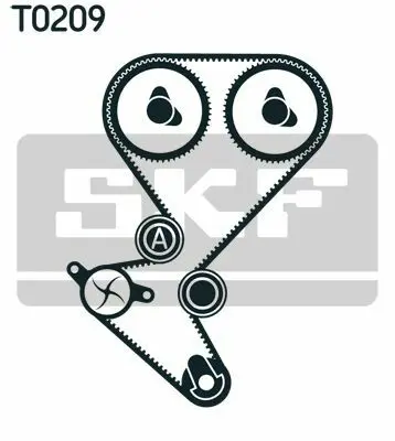 SKF VKMC03258 Triger Set+su Pompası (Devirdaim) C2 C3 C4 P207 P206 P307 1,4 16v 03> (Et3j4) (135 Dıs Kayıs) 831L4