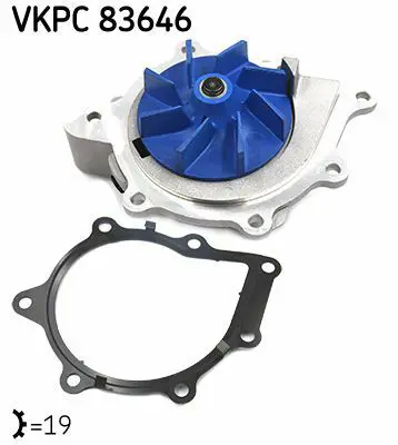 SKF VKPC 83646 Devirdaim Su Pompasi 224dt Discovery Sport L550 14> R.R Evoque L538 11>19 Freelander 2 L359 06>14 Jaguar Xf Sportbrake 12>14 Xf I (X250) 11>15 6G9Q8591AA