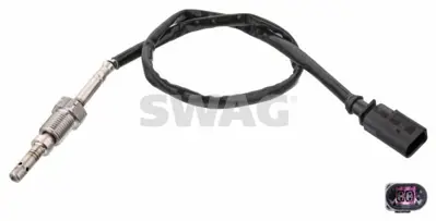 SWAG 30100803 Egzoz Sıcaklık Sensoru 2 Kutuplu Sıyah Crafter 12>16 T5 10>11 Caac Caae 3L906088DC
