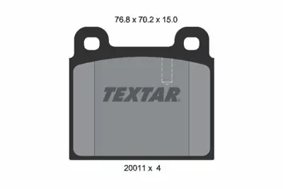 TEXTAR 2001102 Fren Balatası 115 Ön Orta Boy A0014207720