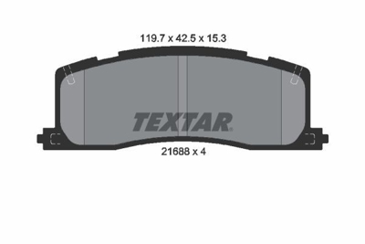 TEXTAR 2168801 Fren Balatası Prevıa 2.4 90-00 Ön 0446628010