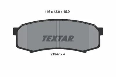 TEXTAR 2194701 Fren Balatası Arka 449260010