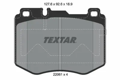 TEXTAR 2206101 Fren Balatası Ön A0084201820