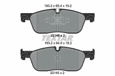 TEXTAR 2214601 Fren Balatası Discovery Sport-Velar -2.0 -2.2 Ön LR061373
