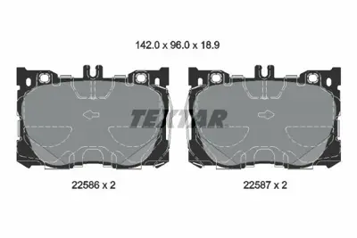 TEXTAR 2258601 Fren Balatası Ön A0004207900