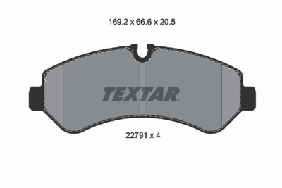 TEXTAR 2279101 Fren Balatası Arka A9074208700
