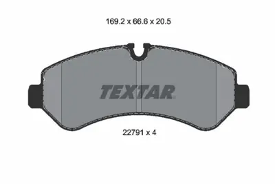 TEXTAR 2279101 Fren Balatası Arka A9074208700