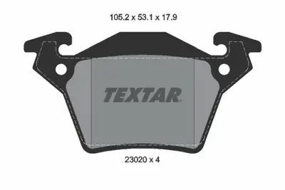 TEXTAR 2302001 Fren Balatası Arka A0034200220