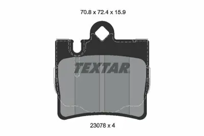 TEXTAR 2307801 Fren Balatası Arka A0044209420