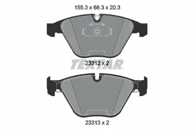 TEXTAR 2331211 Fren Balatası Ön E60-E60 Lci-E61-E61 Lci-E63-E63 34116794915-34116764540 6794919