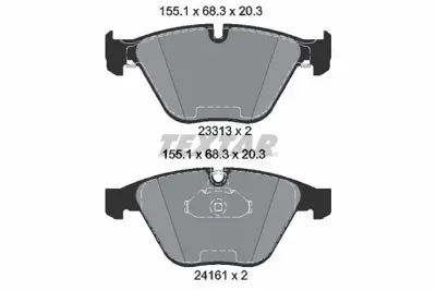 TEXTAR 2331303 Fren Balata Seti E90-E90 Lci-E91-E91 Lci 34112288871 6794920