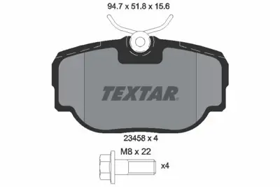 TEXTAR 2345801 Fren Balata Seti  STC3684