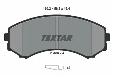 TEXTAR 2348801 Fren Balata Seti Grandıs 2.4 2.0 Mn116445 AY040MA010, SHY63328Z, TS200045