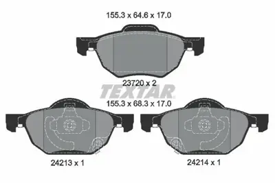 TEXTAR 2372001 Fren Balata Seti  45022SEAEZ1