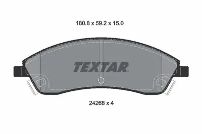 TEXTAR 2426801 Fren Balata Seti  18047988