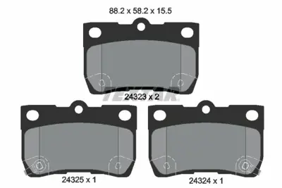 TEXTAR 2432301 Fren Balata Seti  4466WY020