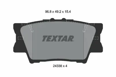 TEXTAR 2433801 Fren Balata Seti Camry 2.4 3.5 2.5 0446606070 4466YZZE8
