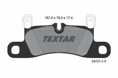 TEXTAR 2472102 Fren Balata Seti Fren Balata Seti 7P5698451, 9588698451B