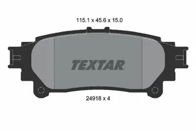TEXTAR 2491801 Fren Balata Seti Fren Balata Seti 446647051, 446652180