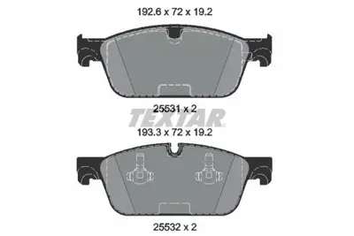 TEXTAR 2553101 Fren Balata Seti Diskli Fren Ml 350 4-Matic - Gle 500 4-Matic - Gls 400 4-Matic A0084200020