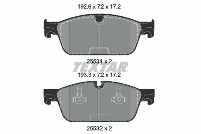 TEXTAR 2553103 Fren Balatası Ön A0064203620