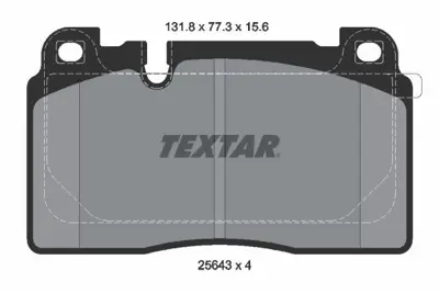 TEXTAR 2564302 Fren Balatası Ön 8R0698151E