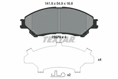 TEXTAR 2597901 Fren Balata Seti Fren Balata Seti 4605B949, 5581061M52000