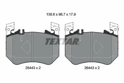 TEXTAR 2644301 Fren Balatası 214-223 Ön A0004200604