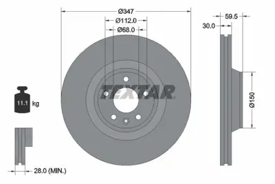 TEXTAR 92132405 Fren Diski Pro  4F0615301G