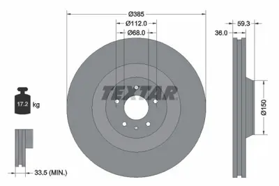 TEXTAR 92184203 Fren Diski Pro 4E0615301K