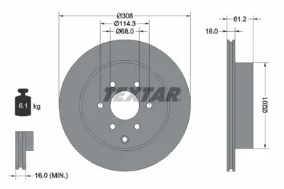 TEXTAR 92296403 Fren Diski  470 Arka X Clas-Nıssan Pathfınder R51 A4704230200