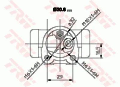 TRW BWF157 Fren Silindirı Sağ Express 1,4 1,9d 20,6mm 7701034119