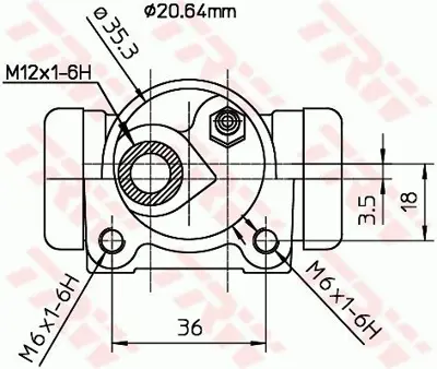 TRW BWF166 Arka Teker Silindiri Sol Xsara Zx C Elysee P206 P206+ (T3e) P301 P306 Abssiz Zx (20 60mm) Bosch Tipi 440297