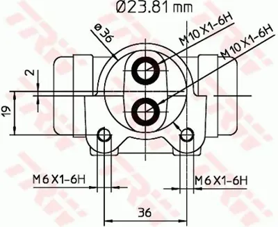 TRW BWK223 Fren Silindirı Sağ Master 2,5d,2,8dtı 23,80mm 4500936