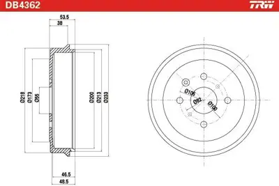 TRW DB4362 Arka Fren Kampanası P107 C1 Toyota Aygo 1,4 1,4hdı 05> LK3502111