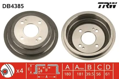 TRW DB4385 Fren Kampanası Arka Jazz 1,2 - 1,4 02> 42610SAAQ00