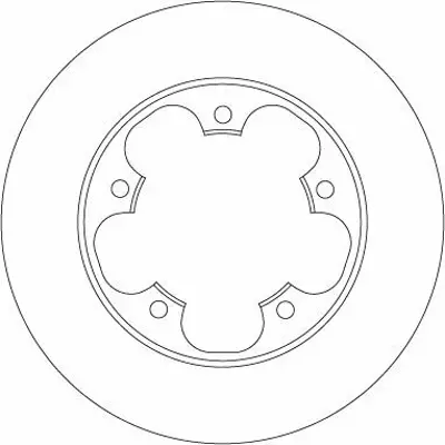 TRW DF6748 Fren Diski Arka Transit V363 14> Tek Teker Arkadan Cekisli Duz 308mm 5 Bijon KK312A315AA