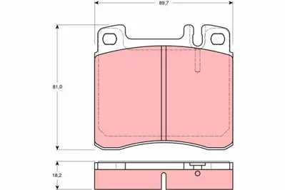 TRW GDB1122 Fren Balatası On S-Class W140 91>98 A0024200320, 24200320, 54203220, 95135193902, 95135193903, 95135193904, 95135193905, 95135193908, 96435193902, 96435193903
