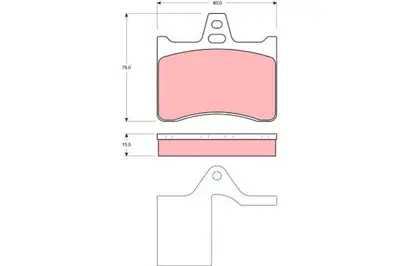 TRW GDB1284 Arka Balata Dısk Cıtroen Xantıa 1,8ı 1,8ı 16v 2,0ı 16v (95 98) - (75x83x15,5) 425129