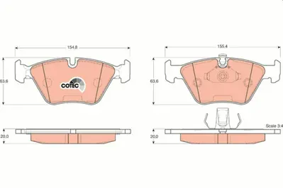 TRW GDB1404 Fren Balatası On Bmw E39 95>03             34111164629, 34112282416, 34116761277, 34116761278, 34116761279, 34116761280, 34111163387, 34111163953, 34111164330, 34111164331
