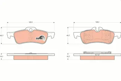 TRW GDB1561 Arka Balata Mını R50 R53 R52 34211503077